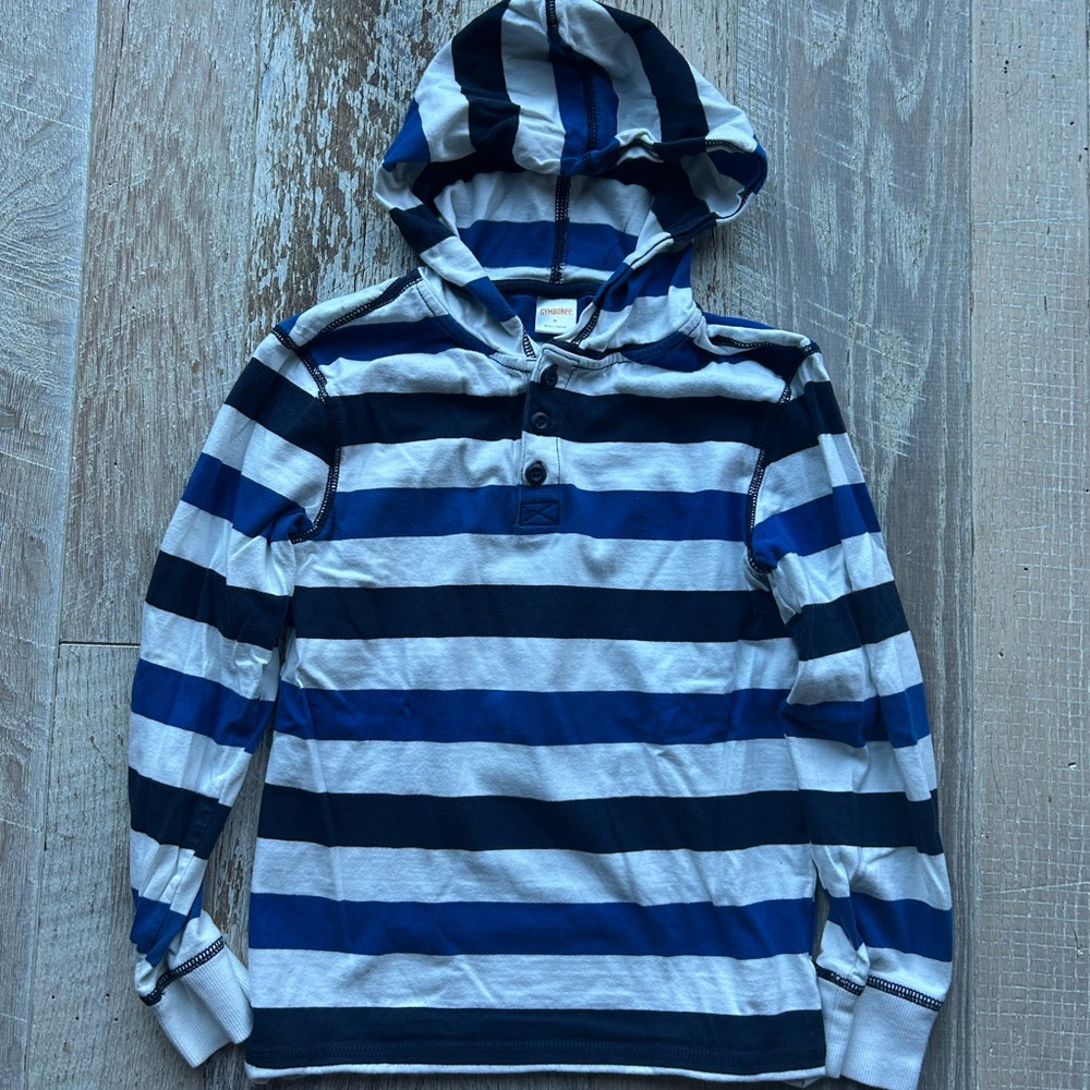 Gymboree Navy and White Striped Hoodie